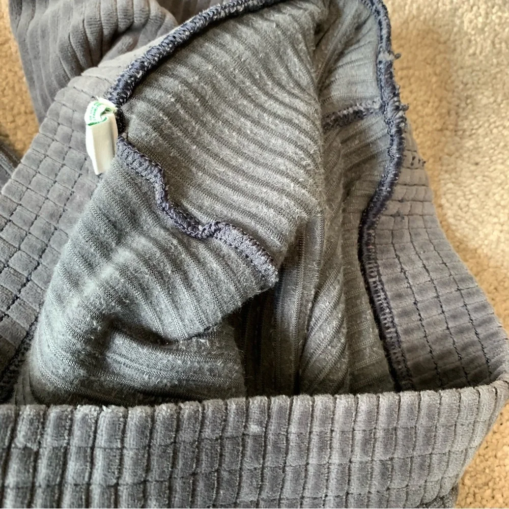 Aerie Gray Groove-on Ribbed Velour High Waisted Flare Pull On Pants Size XS